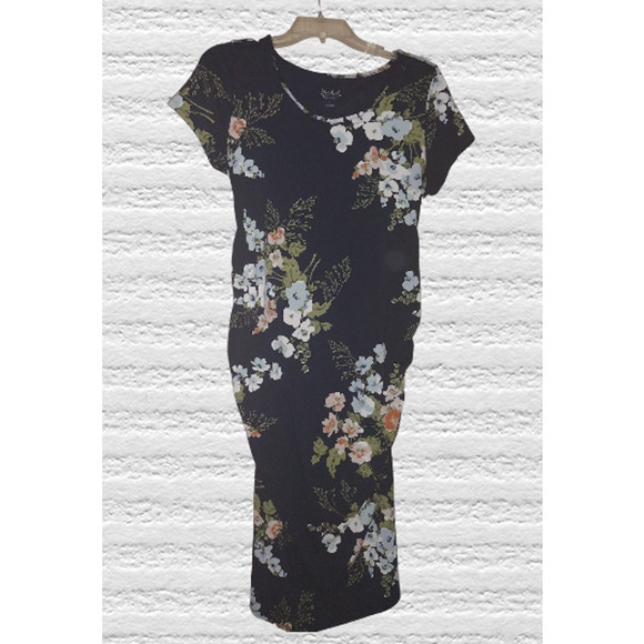 Ingrid & Isabel Maternity Floral Knit dress size Large - Picture 2 of 4